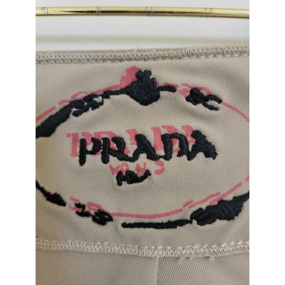 Vintage 2000' Prada Crop Beige Khaki Pants SZ 38 - Picture 9 of 12